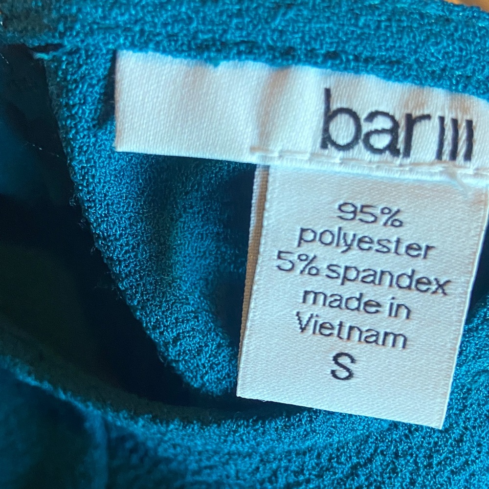 Bar III Teal Midi knot front cocktail dress - Picture 9 of 10